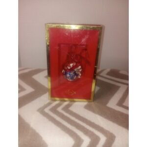 Lenox Star Spangled Bell Christmas Ornament Original Box‎ Silver plate Vtg